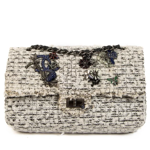 Chanel Garden Party Tweed Medium Reissue 2.55 Bag in Tweed from Labellov