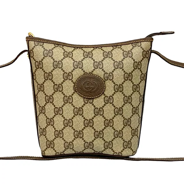 Brown Gucci GG Supreme Crossbody in Brown Coated canvas from Designer Revival