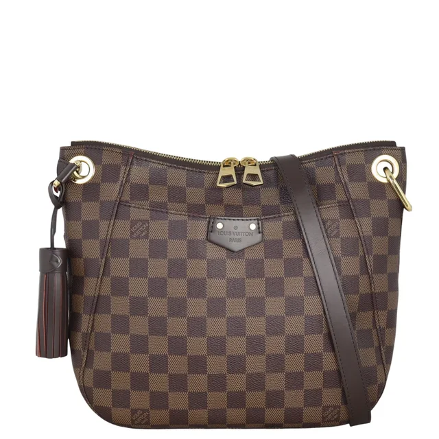 Louis Vuitton South Bank Besace Damier Ebene in Brown Coated canvas from Luxe.It.Fwd