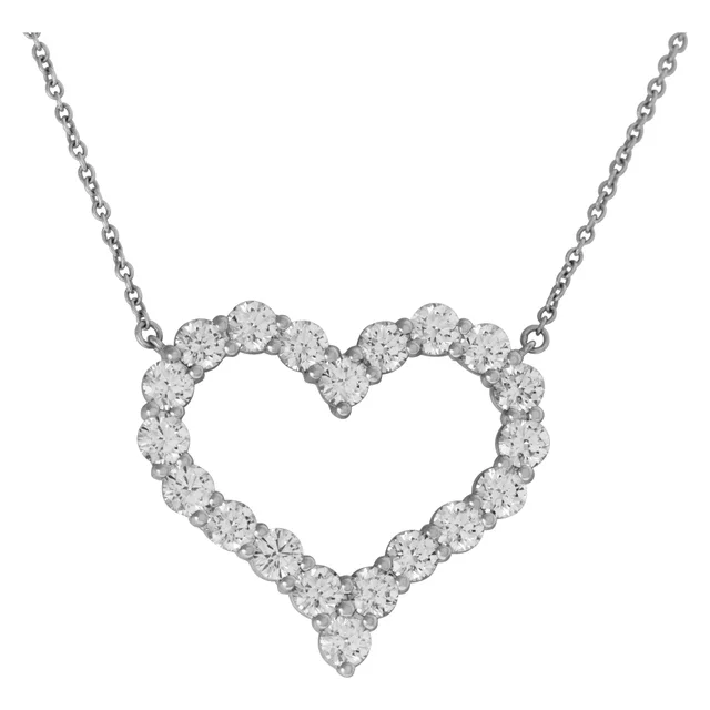 Tiffany & Co. diamond heart pendant necklace in Platinum from Gray And Sons
