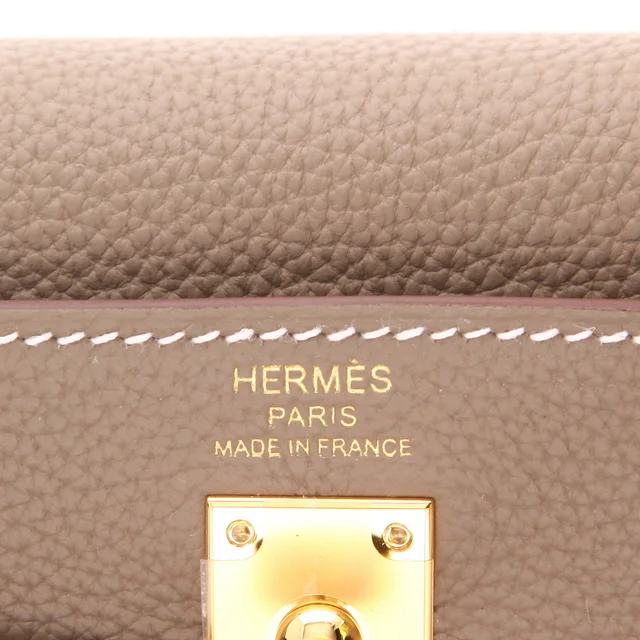 Hermès Kelly 25 cm handbag in Taupe Togo leather from Collector Square, photo 4 of 6