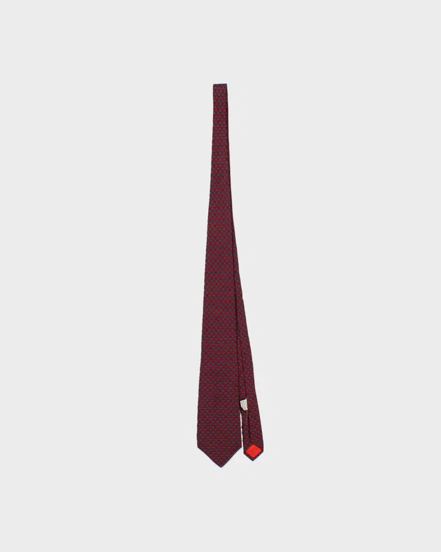 Vintage 1980s Yves Saint Laurent Floral Pattern Silk Tie in Silk from Rokit Vintage