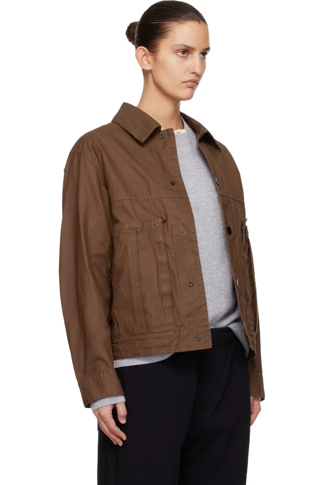 Stone Island Brown 4100010 Double-Coated Cotton Ripstop Jacket, photo 2 of 5 from SSENSE