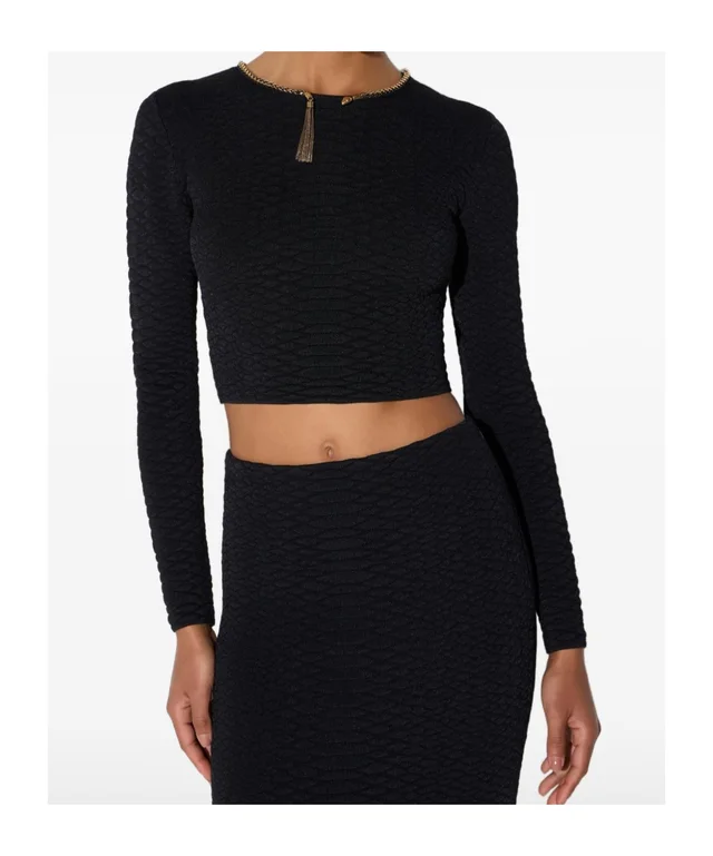 Elisabetta Franchi knit top with snake-pattern, photo 2 of 5 from SENSER