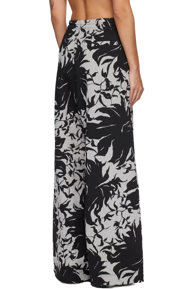 Dries Van Noten Black & White Loose Sweatpants, photo 3 of 4 from SSENSE