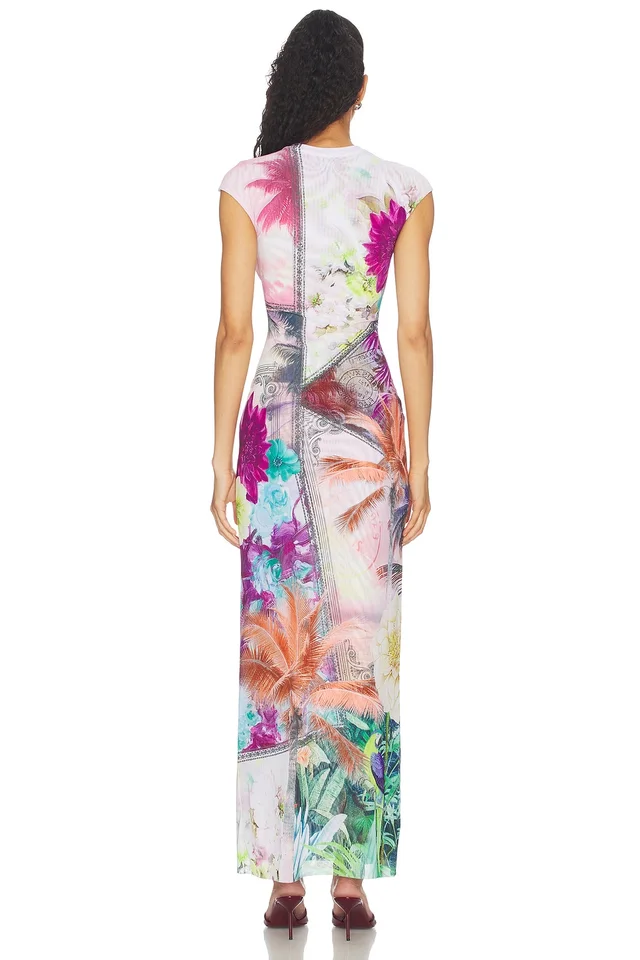 AFRM Mylo Dress in Vacation Tropic, photo 3 of 3 from REVOLVE (Canada)