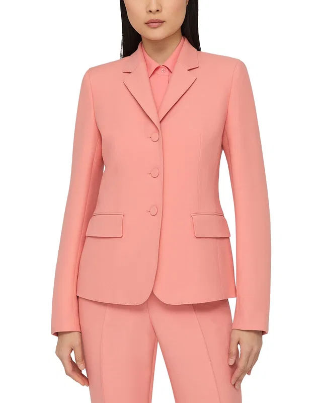 Lafayette 148 New York Plus Three Button Wool & Silk-Blend Academy Blazer, image 1 of 1 from Rue La La