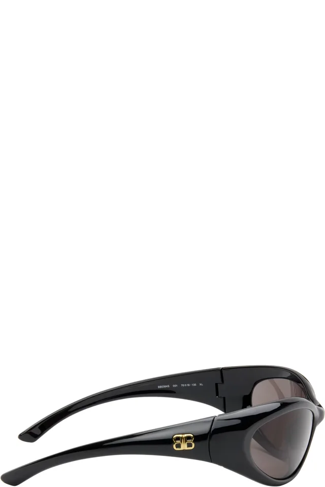 Balenciaga Black Oval Sunglasses, photo 2 of 4 from SSENSE