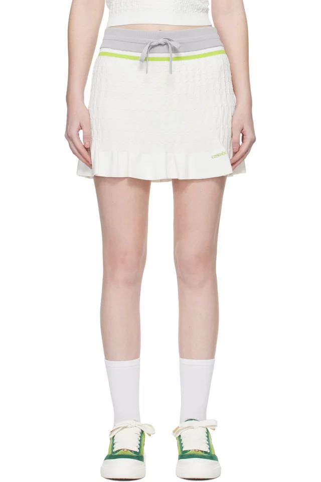 Casablanca White Tennis Miniskirt, image 1 of 1 from SSENSE