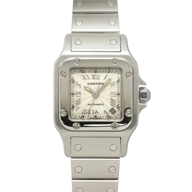 Cartier Santos Galbee SM Watch Date Silver Automatic in Silver from The Reluxe