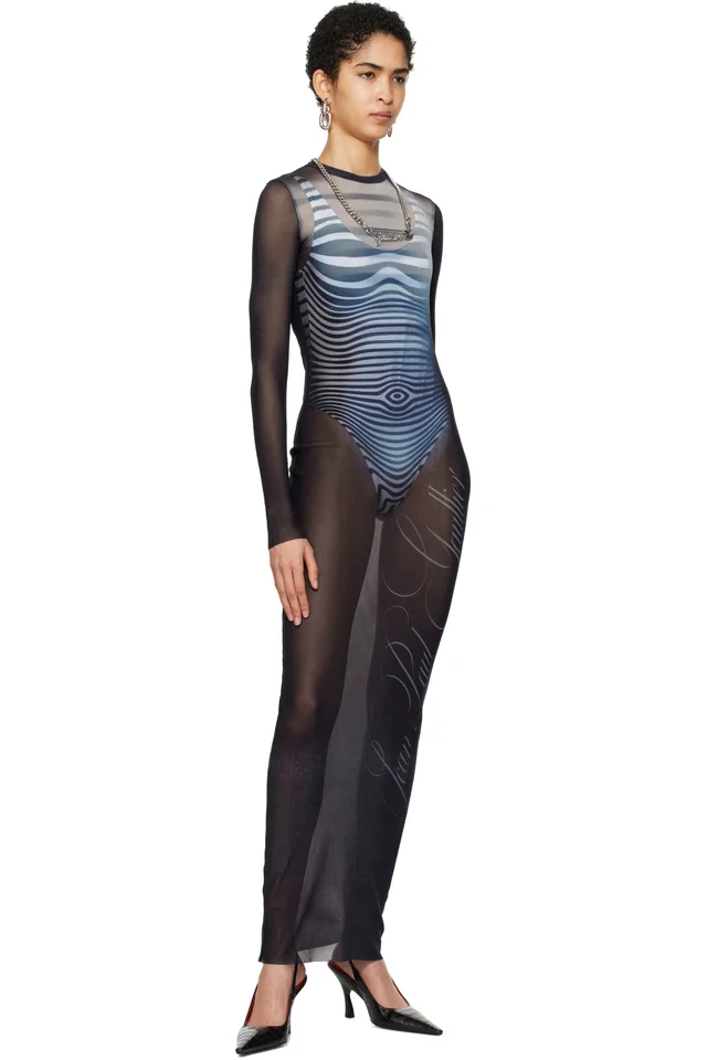 Jean Paul Gaultier Navy 'Le Mâle' Maxi Dress, photo 4 of 4 from SSENSE
