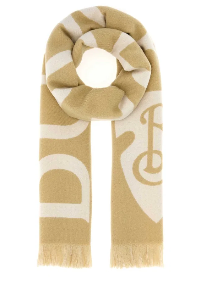Burberry Scarf — Beige Wool Scarfs in Beige Wool from HEWI
