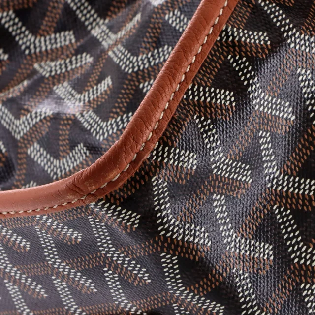 Goyard Saint Leger Briefcase Backpack Coated Canvas in brown|red Coated canvas from Rebag, photo 6 of 8