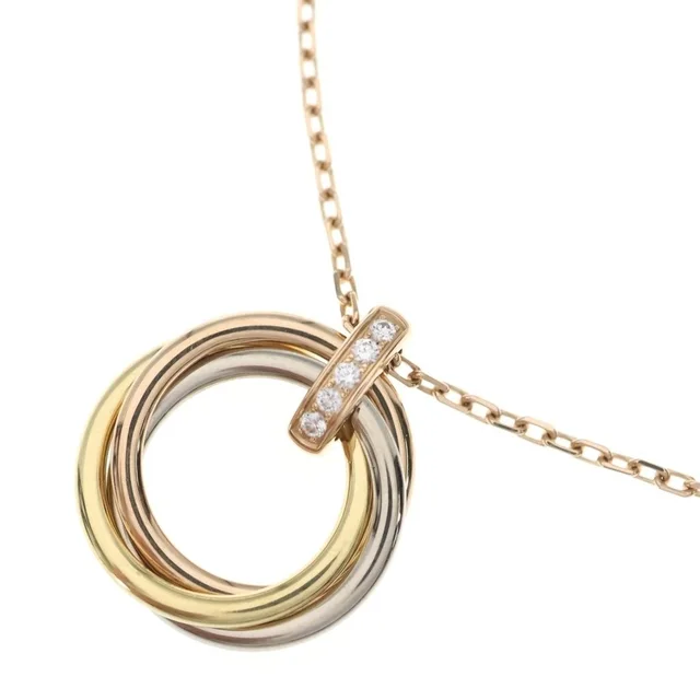 Cartier Trinity Necklace Three Color Diamond from The Reluxe
