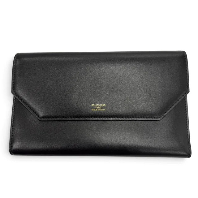 Balenciaga Leather Long Wallet in Leather from LuxUness