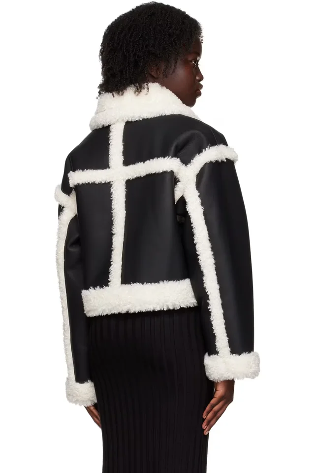Stand Studio Black Kristy Faux-Leather Jacket, photo 3 of 4 from SSENSE