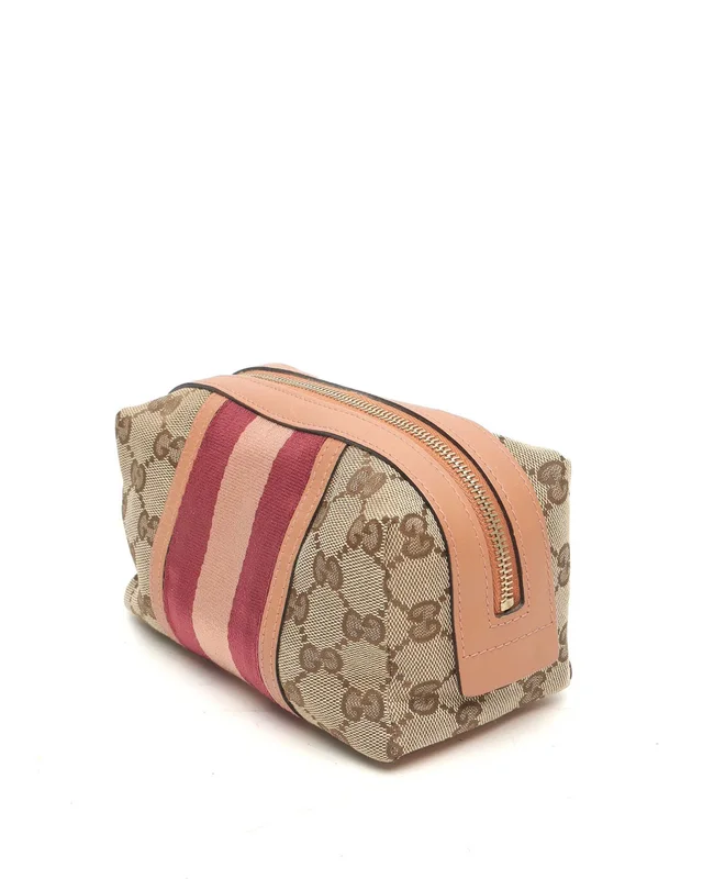 Gucci GG Leather Canvas Pouch in Canvas from A Retro Tale, photo 2 of 2