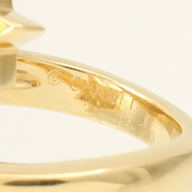 Chanel 18K Comet Ring #52 Gold in Gold from VINTAGE QOO TOKYO, photo 4 of 5