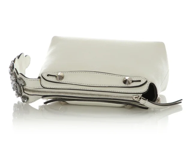 Fendi Mini White Ice Crystal By The Way Bag in White Leather from Ann's Fabulous Finds, photo 7 of 9