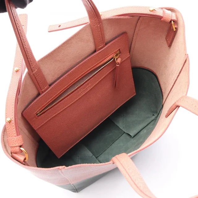 Celine Tote Bag Vertical Small Cover 2-Way Pink Green Leather in Green Leather from The Reluxe, photo 2 of 2