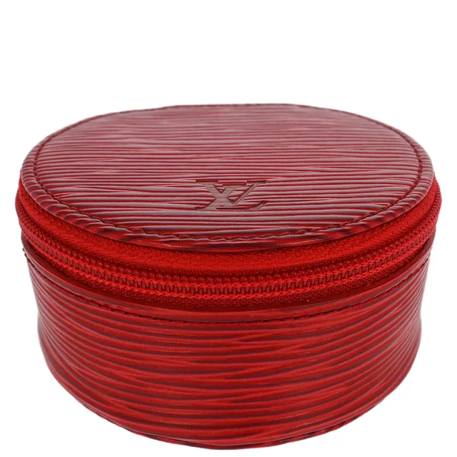 Louis Vuitton Red Epi Ecrin Bijou 8 Jewelry Case Pouch M48227 in Red Leather from AMORE Vintage Tokyo