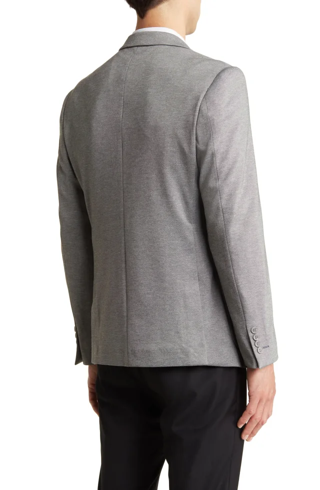 TOM BAINE Notch Collar Two Button 4-Way Stretch Jacket in Metallic, photo 2 of 6 from Nordstrom Rack