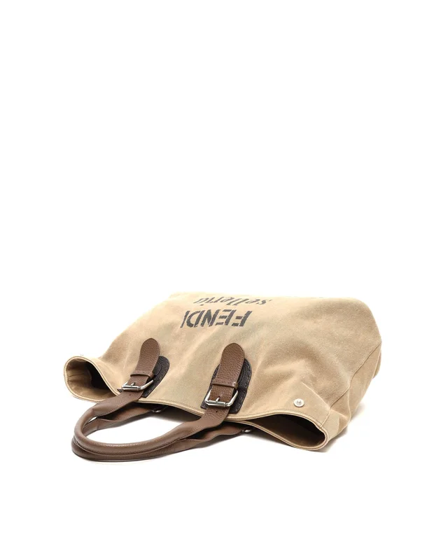 Fendi Selleria Canvas Logo Tote Bag in Canvas from A Retro Tale, photo 5 of 8