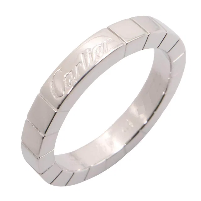 Cartier Lanieres Au750 White Gold Ring Size 8.5 in White from LuxUness