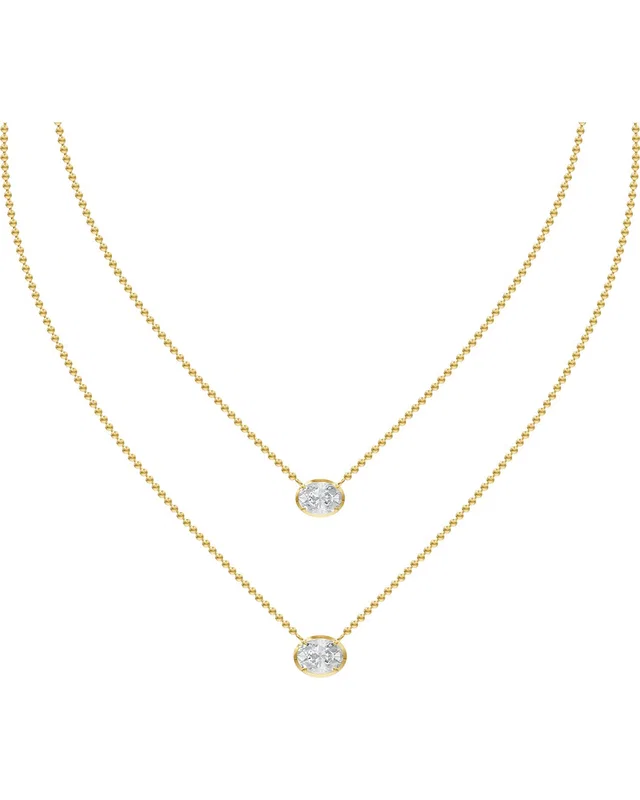 Lab Grown Diamonds 18K Over Silver 2.66 ct. tw. Lab-Grown Diamond Necklace, image 1 of 1 from Rue La La