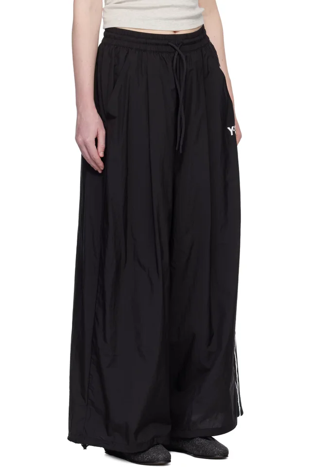 Y-3 Black 3S Wide Track Pants, photo 2 of 4 from SSENSE