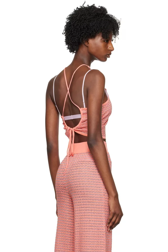 REMAIN Birger Christensen Orange Self-Tie Tank Top, photo 3 of 4 from SSENSE