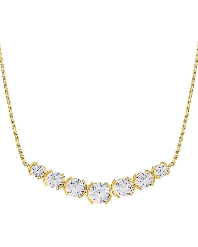 Lab Grown Diamonds 18K Vermeil 2.80 ct. tw. Lab-Grown Diamond Pendant Necklace, image 1 of 1 from Rue La La