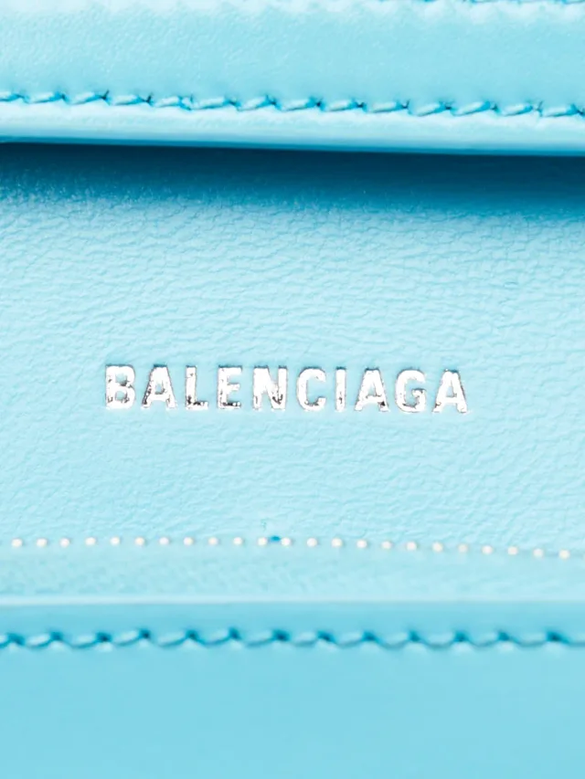 Balenciaga Azur Calfskin Leather Hourglass Chain Crossbody Bag in Calfskin from Yoogis, photo 7 of 10