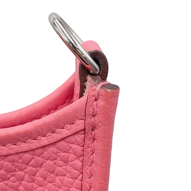 Hermès Evelyne Amazon Long Rose Azalee/Rouge Pivoine Taurillon Clemence Size TPM in Red Clemence leather from GALLERY RARE, photo 10 of 17