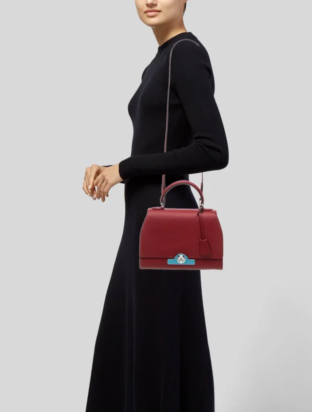 Moynat Top Handle Bag in red Leather from The RealReal, photo 2 of 6