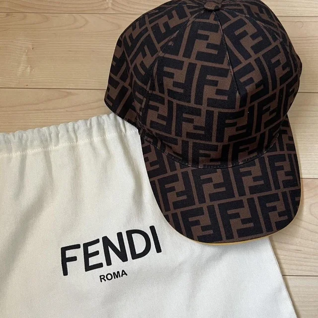 Fendi Women's Caps - Brown/Multi in multicolor|brown|red from Depop, photo 1 of 1