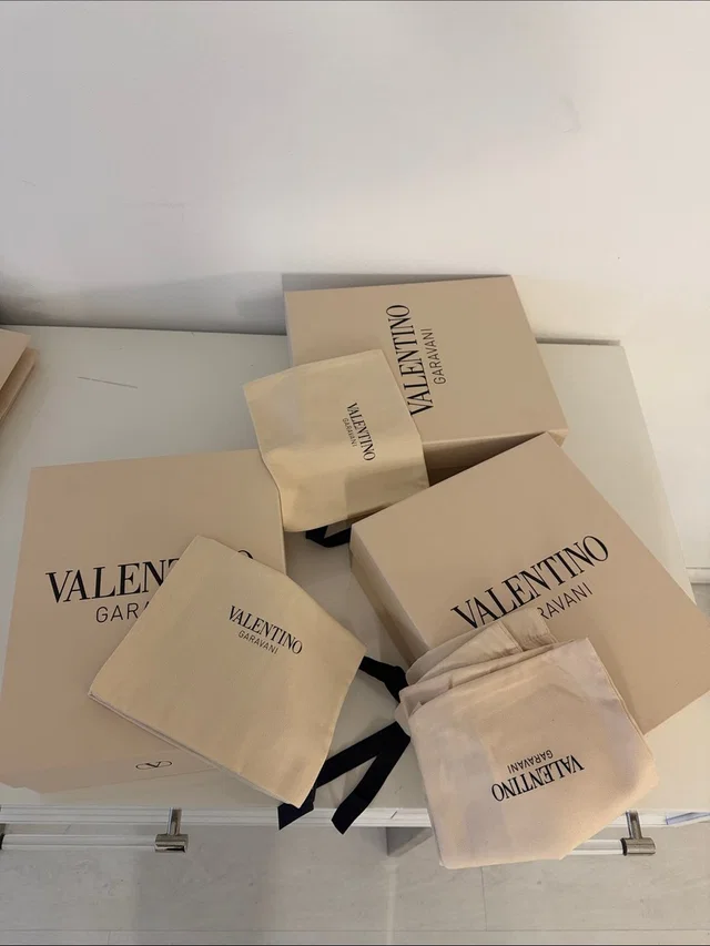 Valentino Garavani Beige Dust Bags & Logo Boxes in black from Poshmark