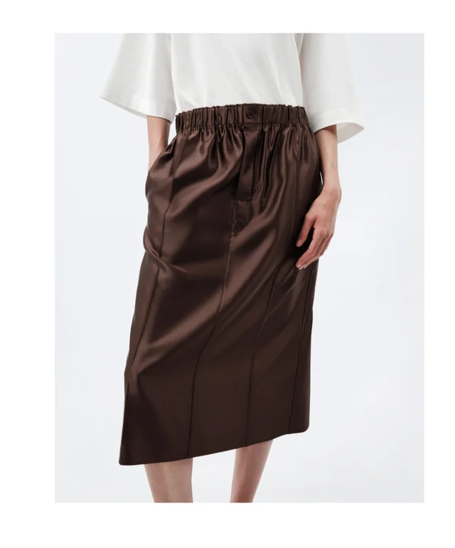 Carven Pull-on skirt in slip satin from SENSER, photo 1 of 1