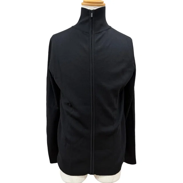 Dior Homme Logo Embroidered Driver's Knit Jacket Black in Black Wool from The Reluxe