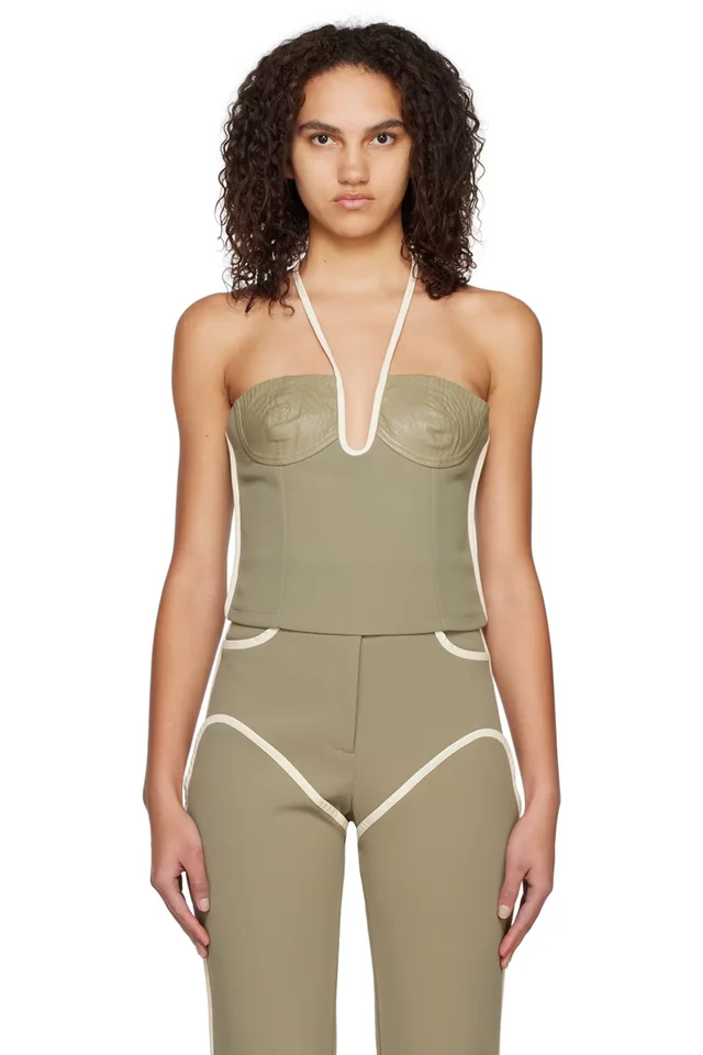 Paris Georgia Khaki Nassia Tank Top, image 1 of 1 from SSENSE