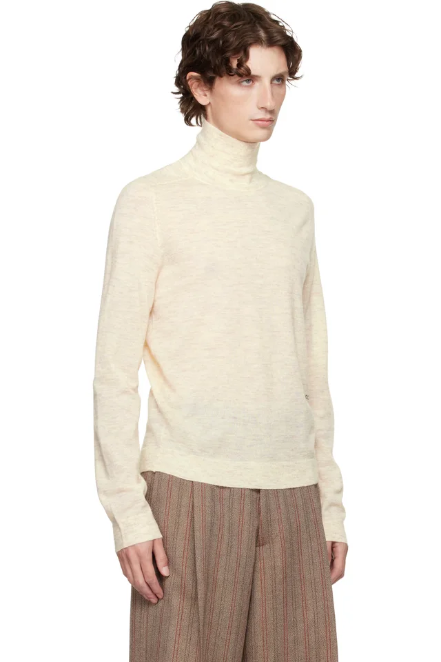 JW Anderson Off-White Logo Turtleneck, photo 2 of 4 from SSENSE