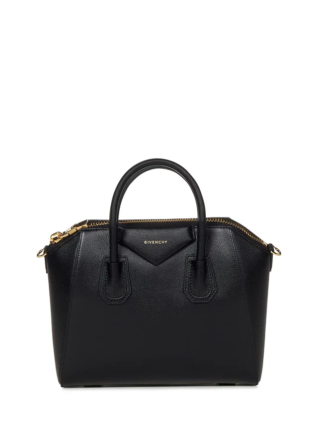 Givenchy Antigona Top Handle Bag — Black Calf Leather; Lining Cotton in Black Calfskin from HEWI