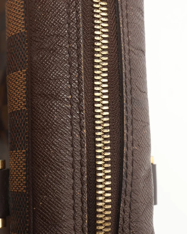 Louis Vuitton Damier Ebene Triana Bag in Brown Denim from A Retro Tale, photo 8 of 9