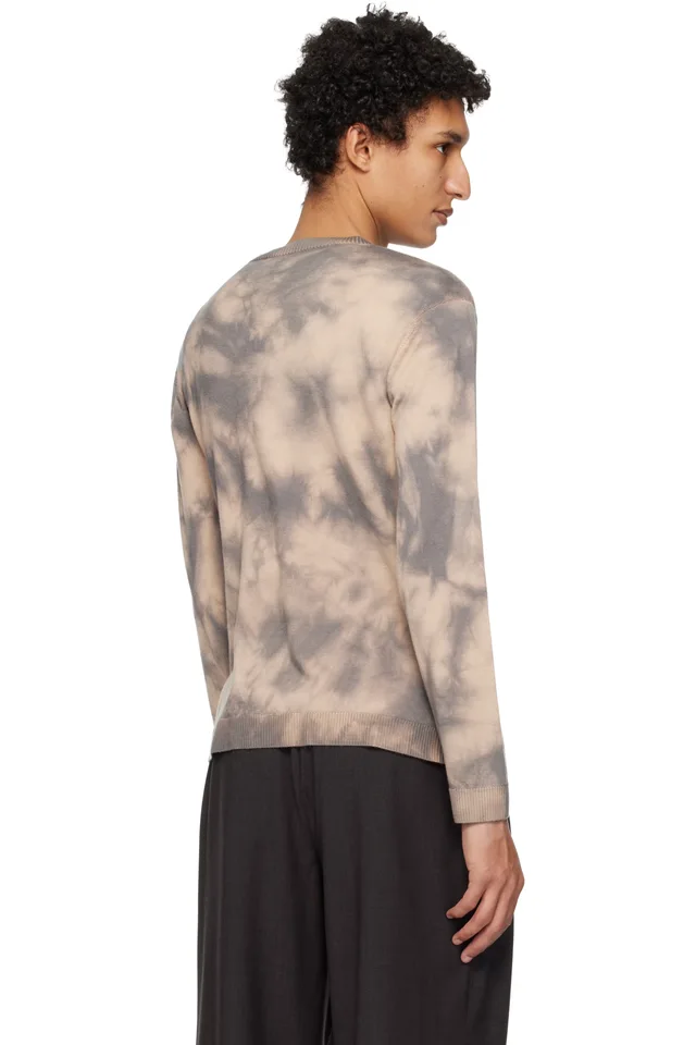 Kiko Kostadinov Taupe Hatha V-Neck Knit Sweater, photo 3 of 4 from SSENSE