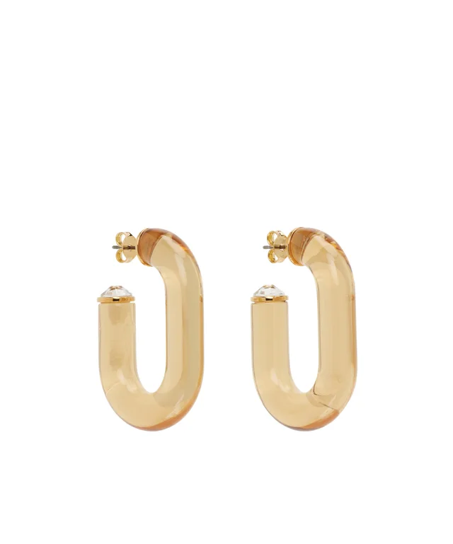 Paco Rabanne crystal-embellished oval hoop earrings, photo 3 of 3 from SENSER
