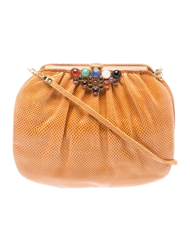 Judith Leiber Karung Evening Bag in Satin from The RealReal