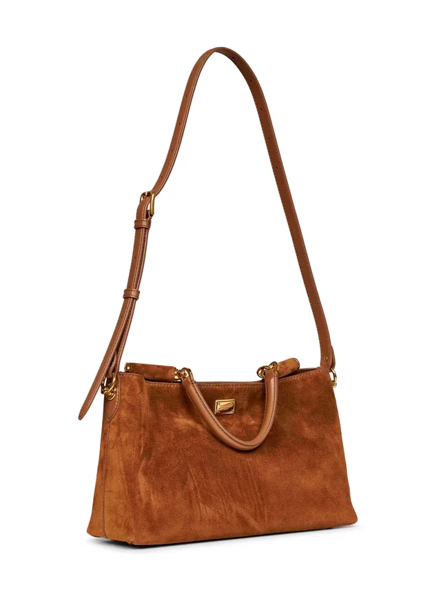 Dolce & Gabbana Vittoria Shoulder Bag — Camel Calf Leather in Brown Calfskin from HEWI, photo 2 of 2