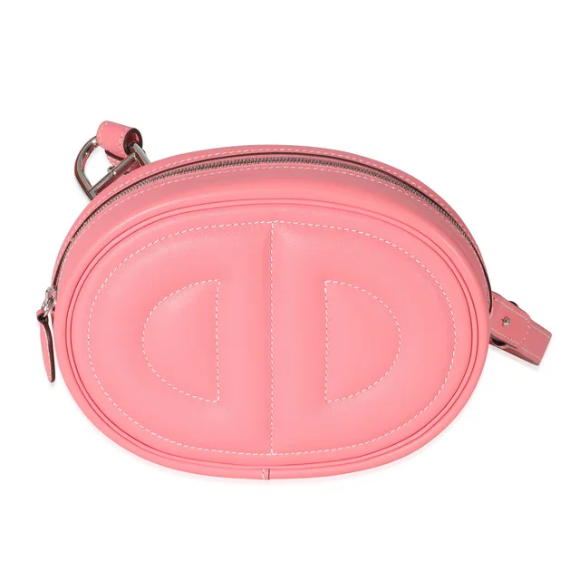 Hermès Rose Dete Verso Swift In-The-Loop Belt Bag Pink Leather Handbag in Pink Swift leather from HEWI
