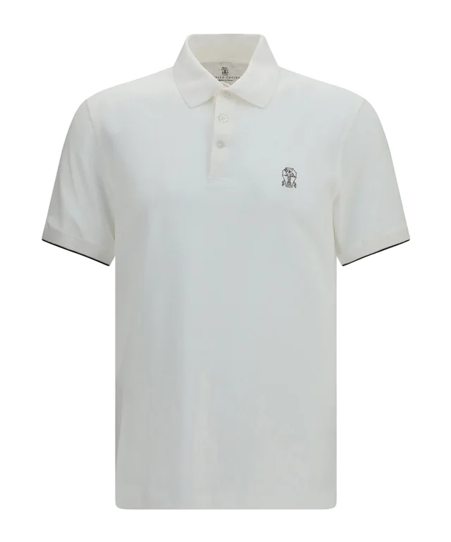 Brunello Cucinelli logo-embroidered polo shirt from SENSER, photo 1 of 1