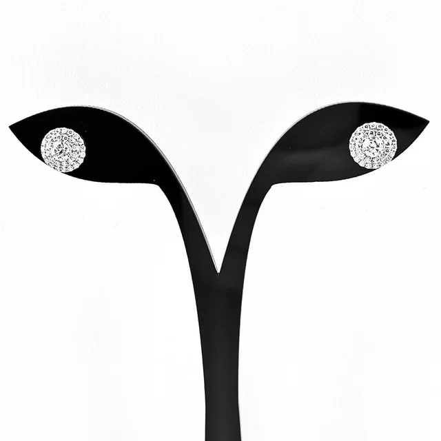 Tiffany & Co. Soleste Earrings Platinum Pave Diamond in Leather from The Reluxe